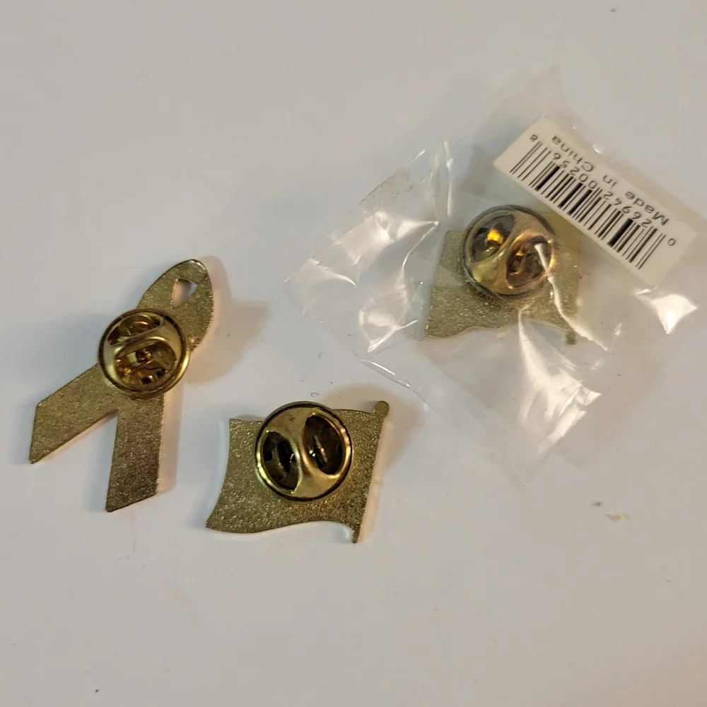 Patriotic Flag Ribbon Brooch Pin Set Of 3